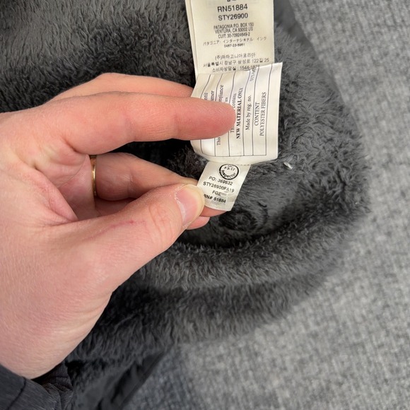 Patagonia Shirt Jacket Mens Medium Gray Fleece Lined Isthmus Quilted Shacket - Picture 8 of 10